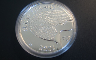 100 mk hopea juhlaraha Aino Ackte - 2001