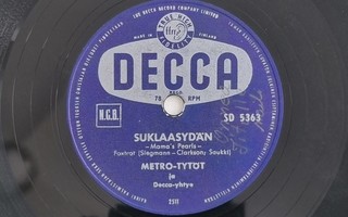 Savikiekko 1956 - Metro-Tytöt - Decca SD 5363