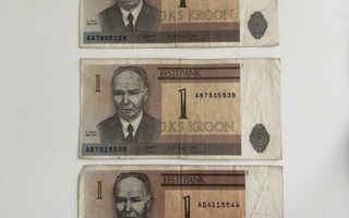 Eesti Pank 1 Kroon ( 3kpl )