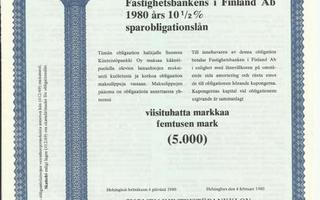 Suomen Kiinteistöpankki OY 1980 10 1/2 %:n säästöobligaatio