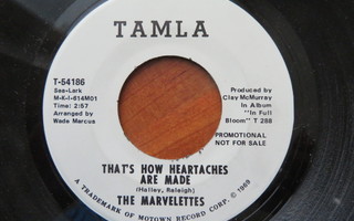 MARVELETTES/THAT'S HOW HEARTACHES ARE MADE 7" PROMOSINKKU