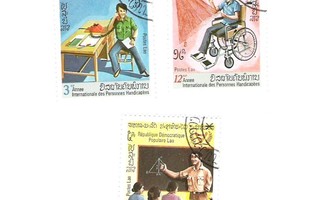 Postes Lao, Internationale Handicapees, 1981, 3 merkkiä.