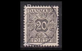 Tanska PORTO_29 o 20 öre harmaa ruututausta (1934)