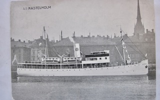 VANHA Suomalainen Postikortti Laiva s/s Kastelhom 1930