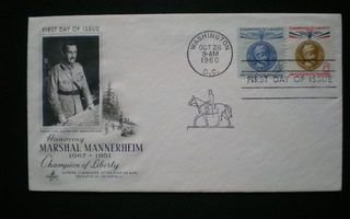 Marshal Mannerheimin FDC-kuori 26.10.1960