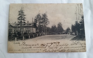 Kouvola, tienäkymä. V. 1907 kulkenut postikortti.
