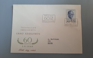 FDC Suomi 1960 Kekkonen EL/ teema