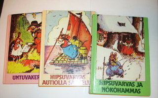 3 kirjaa (6 satua) Hipsuvarvas ja Nököhammas sarjaa (Sis.pk)