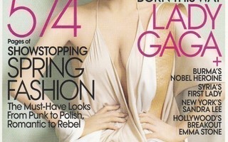 Vogue-lehden kansikuva Lady Gaga (postikortti)