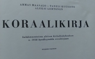 Koraalikirja - v.1938 virsikirjaan (sid.)