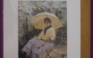 Albert Edelfelt "Nainen ja päivänvarjo" tk plus kuori