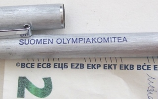 VANHA Kynä Olympia Suomen Olympiakomitea Metallia Painava