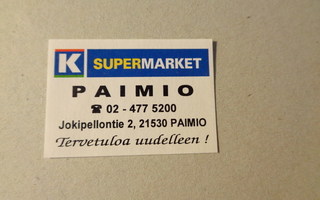TT-etiketti K Supermarket Paimio