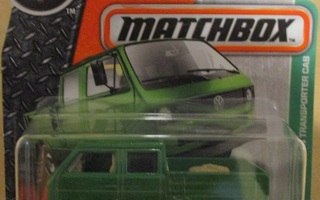 VW Transporter T3 Dobbelkabine Green 1984 Matchbox 1:64