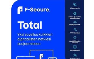F-Secure Total & VPN(>5 Vuotta)-(10 Laitetta) Käyttölisenssi
