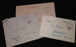 Natsi Saksa Reich Kirjeet 3kpl sisällöt PK140