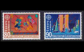 Liechtenstein 1033-4 ** Europa Amerikan löytäminen (1992)