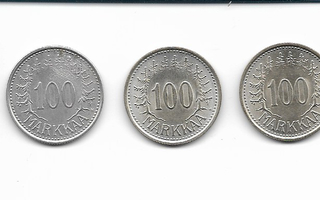 100 markkaa 1956, 1957, 1958