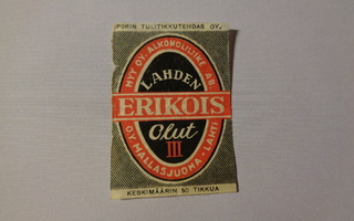 TT-etiketti Lahden Erikois Olut III