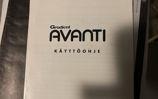 Gradient Avanti käyttöohjekirja (suomenkielinen)