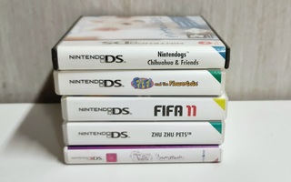5kpl Nintendo DS ja 3DS pelejä