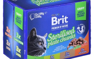 BRIT Premium Cat Sterilized Plate - kissan märkäruoka - 12