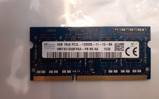 1 kpl 4Gb DDR3L So-Dimm 1600Mhz PC3L-12800