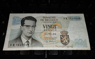 Belgia Belgium 20 Francs 1964 sn816 VF
