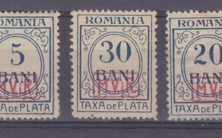 Saksa WW1 Saksan posti Romaniassa lunastusmerkit liimakkeell