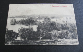 Savonlinna maisema. v1917 kulkenut postikortti