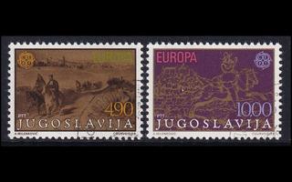 Jugoslavia 1787-8 o Europa posti ja telekommunikaatio (1979)