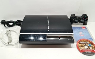 PS3 80GB konsoli + ohjain + 2 peliä [4]