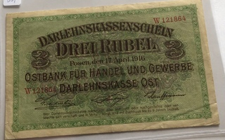 Drei Rubel 1916