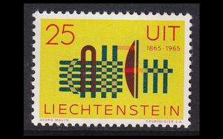 Liechtenstein 458 ** ITU 100v (1965)