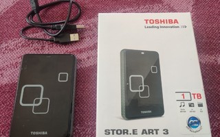 Toshiba 1TB Stor.e Art 3 ulkoinen kovalevy USB HDD