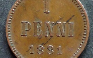 1 penni 1881 kl7 (1+ -01)