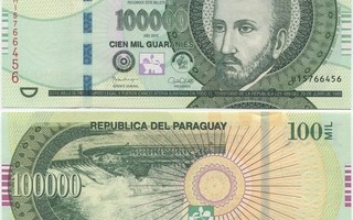 Paraguay 100000 Guaranies 2015 (P-UUSI) UNC