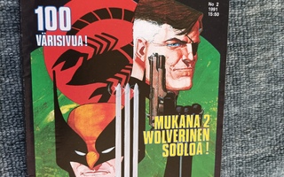 Sarjakuvalehti Marvel 2 / 1991 Wolverine ja Nick Fury