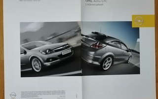 2005 Opel Astro GTC lisävarusteet esite - KUIN UUSI - suom