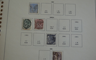 Isobritania kuningatar postimerkkejä 1880 - 81 5 kpl