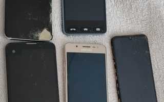 5 puhelinta, samsung, Huawei, lg ym