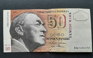 50 Markkaa 1986 Litt. A seteli