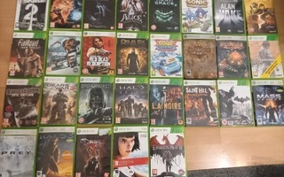 Xbox 360 konsoli ja 29 peliä