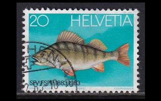 Sveitsi 1245 o Ahven kalastusyhdistys 100v (1983)