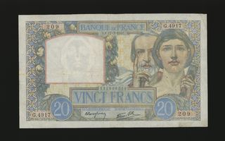 Ranska 20 Francs 17.07.1941, P92b F