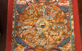 Elämänpyörä, wheel of life, thangka, tiibetin buddhalaisuus