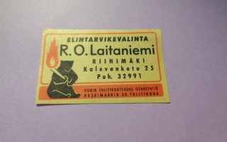 TT-etiketti R.O. Laitaniemi, Riihimäki