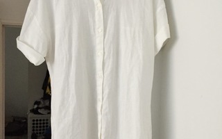 H&M valkoinen pitkä paita koko XS. Pellavasekoite.