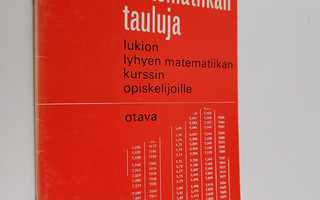 Paavo Malinen : Matematiikan tauluja lukion lyhyen matema...