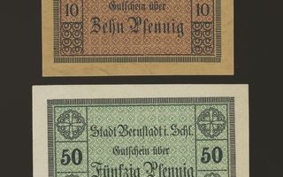 Saksa Notgeld 10, 50 Pfennig, Bernstadt